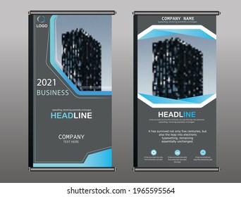 Business Roll Up. Standee Design. Banner Template. Presentation and Brochure. Vector illustration.Roll up brochure flyer banner design template vector, abstract background, modern x-banner  