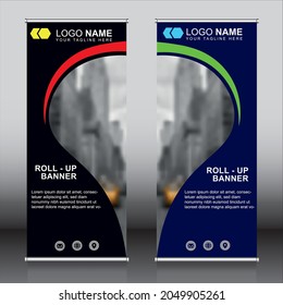 Business Roll Up. Standee Design. Banner Template. Presentation and Brochure. Vector illustration