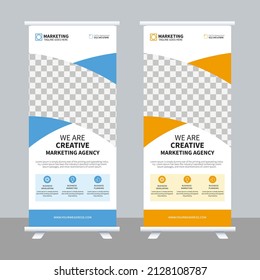 Business Roll Up. Standee Design. Roll Up  template for your Company, Advertising, Marketing, Agency, and Internet business.