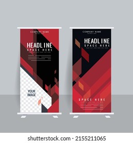Roll de negocios. Diseño estándar. Plantilla de banner. Presentación y folleto.
