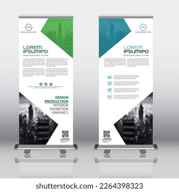 Roll de negocios. Diseño estándar. Plantilla de banner. Presentación y folleto. Ilustración del vector