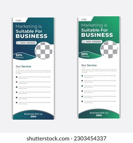 Business Roll Up. Standee Design. Banner Template. Presentation and Brochure. Vector illustration