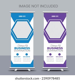 Business Roll Up. Standee Design. Banner Template. Presentation and Brochure. Vector illustration