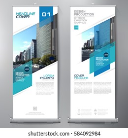 Business Roll Up. Standee Design. Banner Template. Presentation And Brochure. Vector Illustration
