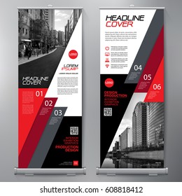 Business Roll Up. Standee Design. Banner Template. Presentation and Brochure Flyer. Vector illustration