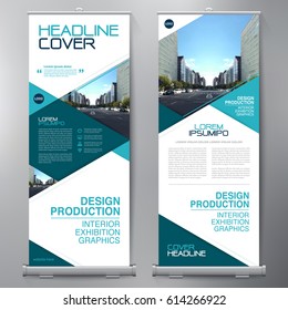 Business Roll Up. Standee Design. Banner Template. Presentation and Brochure Flyer. Vector illustration