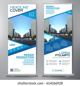 Business Roll Up. Standee Design. Banner Template. Presentation and Brochure Flyer. Vector illustration