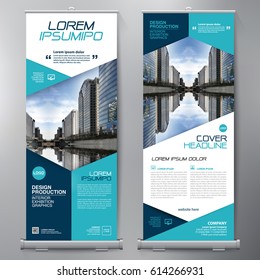 Business Roll Up. Standee Design. Banner Template. Presentation and Brochure Flyer. Vector illustration