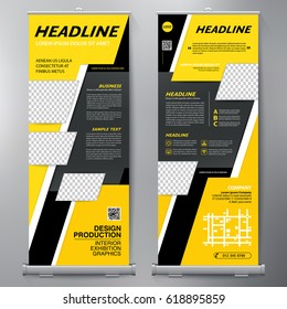 Business Roll Up. Standee Design. Banner Template. Presentation and Brochure Flyer. Vector illustration