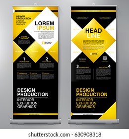 Business Roll Up. Standee Design. Banner Template. Presentation and Brochure Flyer. Vector illustration