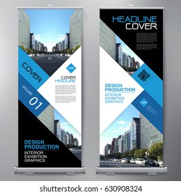 Business Roll Up. Standee Design. Banner Template. Presentation and Brochure Flyer. Vector illustration