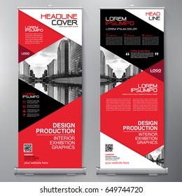 Business Roll Up. Standee Design. Banner Template. Presentation and Brochure Flyer. Vector illustration