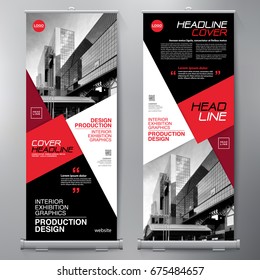 Business Roll Up. Standee Design. Banner Template. Presentation and Brochure Flyer. Vector illustration