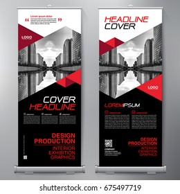 Business Roll Up. Standee Design. Banner Template. Presentation and Brochure Flyer. Vector illustration