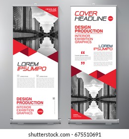 Business Roll Up. Standee Design. Banner Template. Presentation and Brochure Flyer. Vector illustration