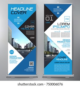 Business Roll Up. Standee Design. Banner Template. Presentation and Brochure Flyer. Vector illustration