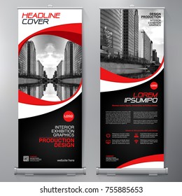Business Roll Up. Standee Design. Banner Template. Presentation and Brochure Flyer. Vector illustration