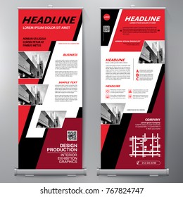 Business Roll Up. Standee Design. Banner Template. Presentation and Brochure Flyer. Vector illustration