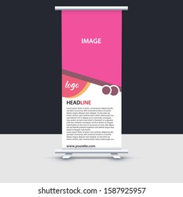 Business Roll Up. Standee poster design. Banner Template. Vector illustration