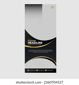 Business roll up x banner display standee for presentation purpose