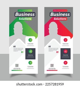 Business Rollup Banner, Corporate Marketing Rollup Banner Design