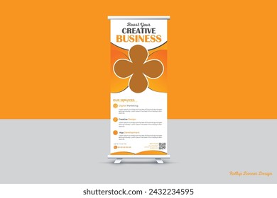 business rollup banner design vector.