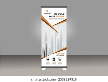 Business Rollup banner template, Roll up, display banner, x-banner vector ,Roll up banner stand for your company, Rollup advertisement banner