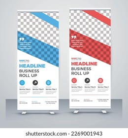 
business rollup banners for marketing rack card or dl flyer templates
