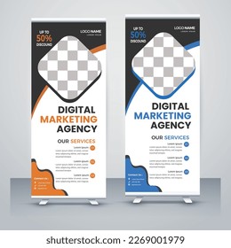 
business rollup banners for marketing rack card or dl flyer templates
