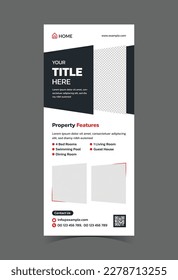 Business roll-up banners or rack cards or standing banners or dl flyer templates