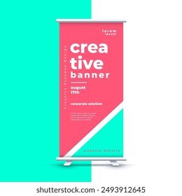 Plantilla de página estándar de acumulación de negocios para publicidad al aire libre Vector