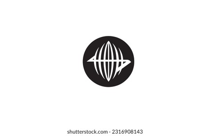 logotipo de la ronda de negocios negro icono plano simple sobre fondo blanco