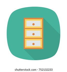 Business round square flat icon