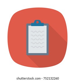 Business round square flat icon