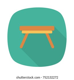 Business round square flat icon