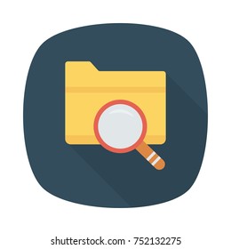 Business round square flat icon
