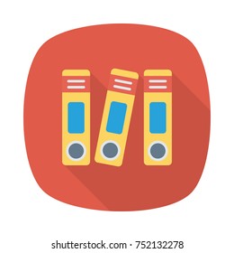 Business round square flat icon