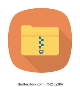 Business round square flat icon