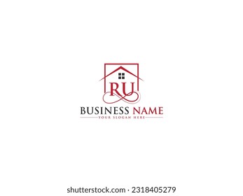 Business RU ur Real Estate Logo Letter Vector Symbol