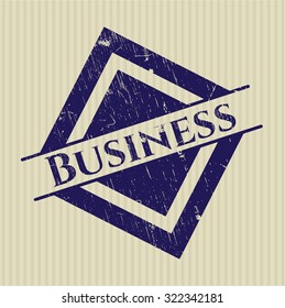 Business rubber seal with grunge texture