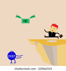 business is run by a debt trap lay below the cliff with reckless behavior.