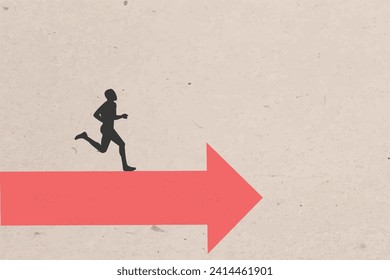 Business rushing on the arrow to the target, business concept goal and success