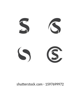 Business S letter logo design vector