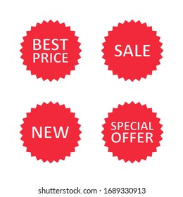 Business sale tag sticker set, label, web banner or poster, Vector business concept icon.