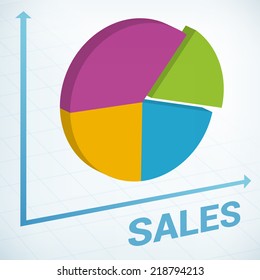 business sales chart vector background
