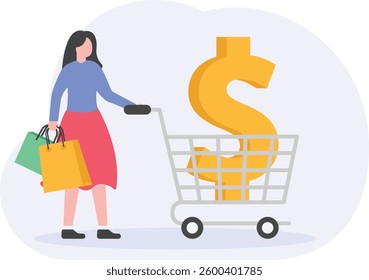 Business sales concept vector illustrations set. Discounts on goods, payment by credit card for purchases on websites and mobile applications. Gifts and promotions, buying groceries in online store.