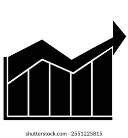 gráfico de vendas comerciais ícone vetor. vendas. gráfico. gráfico. ícone. vender. investir. comprar. apresentação. resumo. ilustração