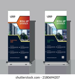 Business Sales Roll Banner Templatevector Illustrationgeometric Stock ...