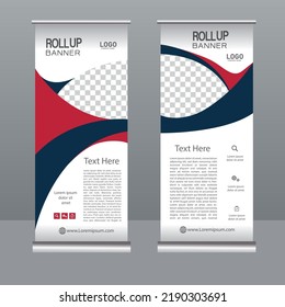 business sales roll up banner template.vector illustration.geometric graphics.red,black banner layout.presentation or advertising banner.