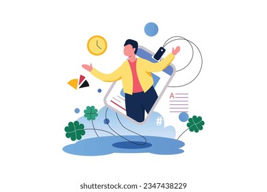 Business Salesman - Flat Vector